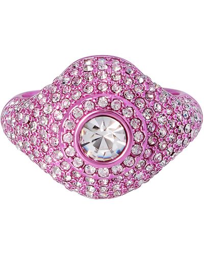 Kurt Geiger Crystal Cocktail Ring - Pink