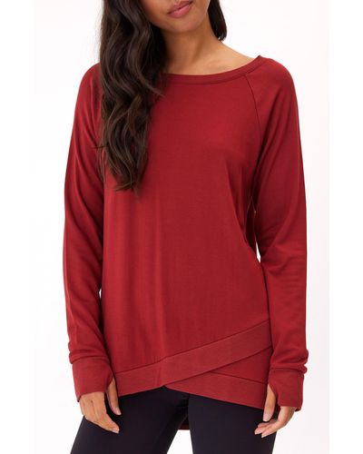 Threads For Thought Leanna Feather Fleece Tunic - Red