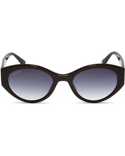 DIFF Linnea 55mm Oval Sunglasses - Black