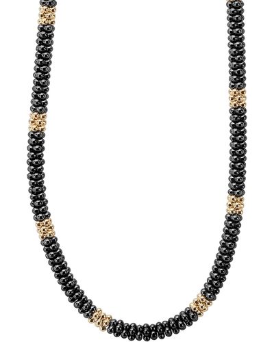 Lagos Caviar Beaded Necklace At Nordstrom - Black