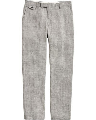 Billy Reid Flat Front Linen Pants - Gray