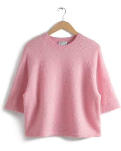 & Other Stories & Crewneck Sweater - Pink