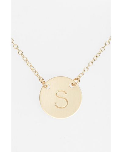 Nashelle 14k-gold Fill Anchored Initial Disc Necklace - Natural