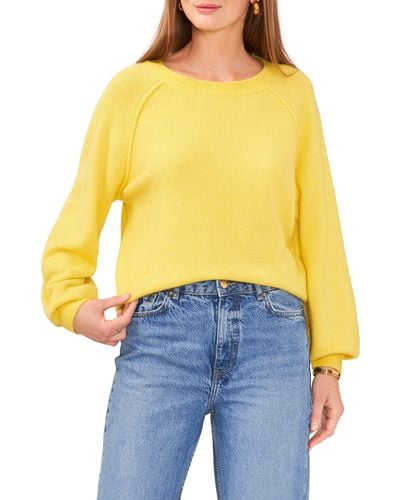 Vince Camuto Raglan Sleeve Sweater - Yellow