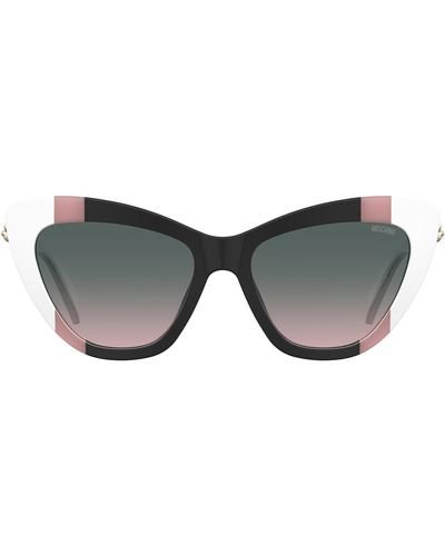Moschino 54mm Gradient Cat Eye Sunglasses - Gray