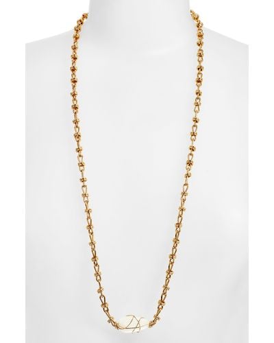 Gas Bijoux Marre Long Crystal Chain Necklace - White