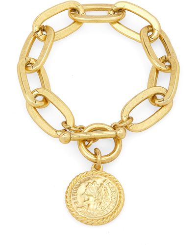 Karine Sultan Coin Charm Bracelet - Metallic