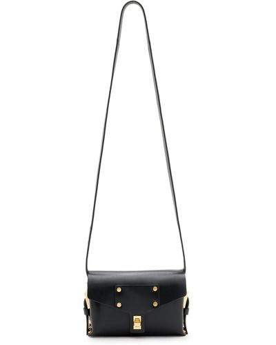 AllSaints Mini Miro Leather Crossbody Bag - Black