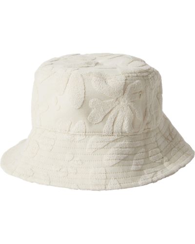Billabong Floral Jacquard Terry Cloth Bucket Hat - Natural