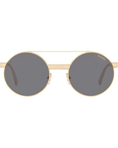 Versace 52mm Polarized Round Sunglasses - Multicolor