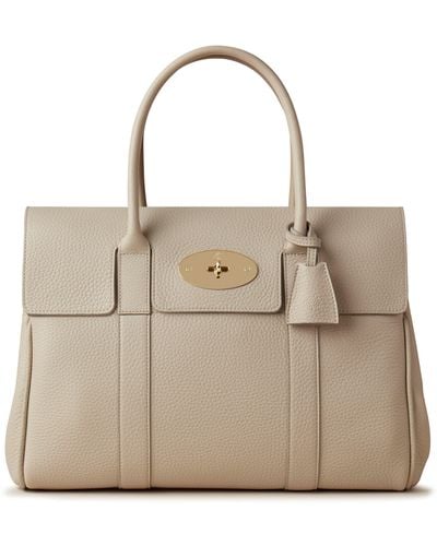 Mulberry Bayswater Grained Leather Satchel - Natural