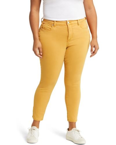Slink Jeans High Waist Ankle Skinny Jeans - Yellow
