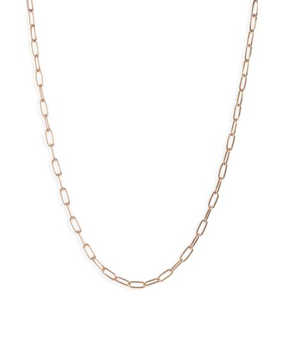 Nordstrom Delicate Paperclip Chain Necklace - Metallic