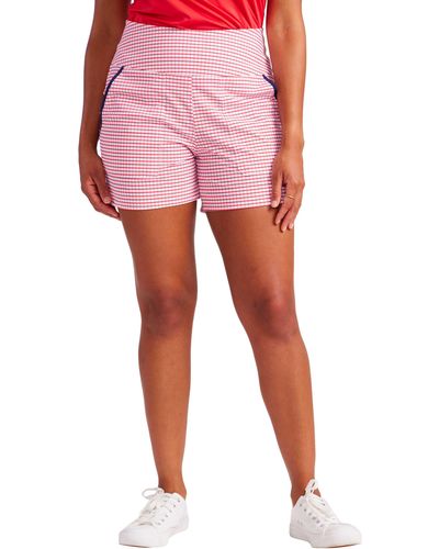 KINONA Carry My Cargo Check Golf Shorts - Pink