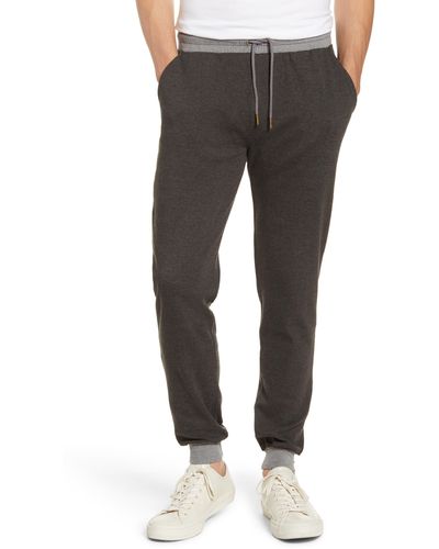 The Normal Brand Puremeso Straight Leg Flannel Sweatpants - Black
