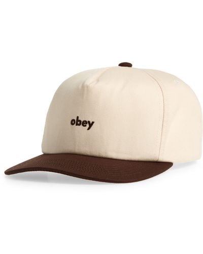 Obey Case Colorblock Baseball Cap - Natural