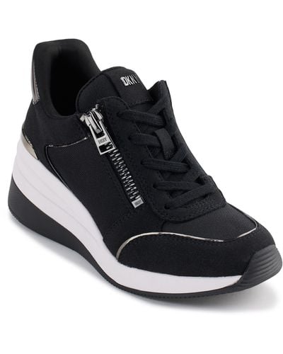 DKNY Kaden Wedge Sneaker - Black