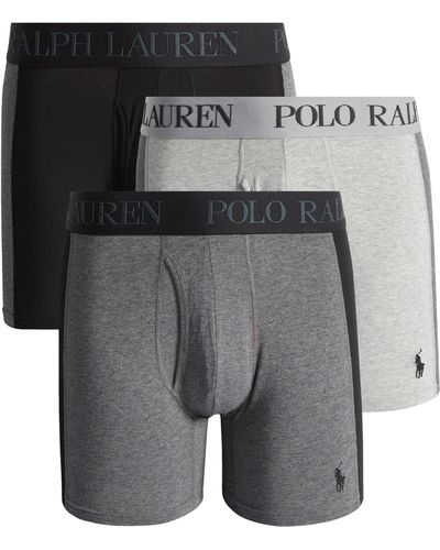 Polo Ralph Lauren 3-pack 4d Flex Boxer Briefs - Gray