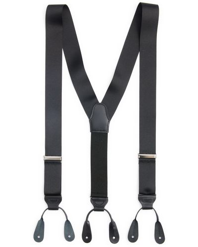 Edward Armah Solid Grosgrain Suspenders At Nordstrom - Black