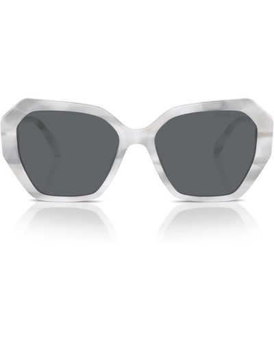 Swarovski 56mm Photochromic Irregular Sunglasses - Gray