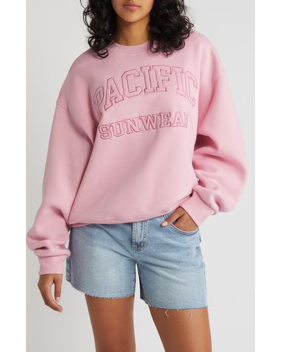 PacSun Arch Logo Graphic Sweatshirt - Pink