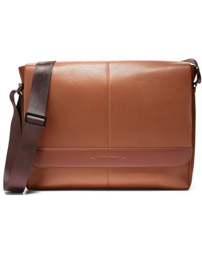 Cole Haan Triboro Leather Messenger Bag - Brown