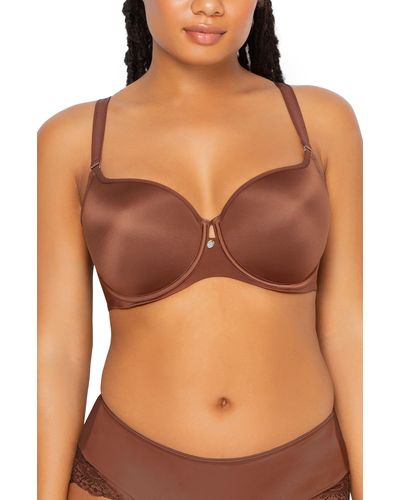Curvy Couture Tulip Smooth Convertible Underwire Push-up Bra - Black