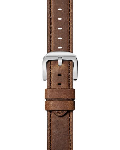 Shinola Extra Large Grizzly Classic Interchangeable Leather Watchband - Natural