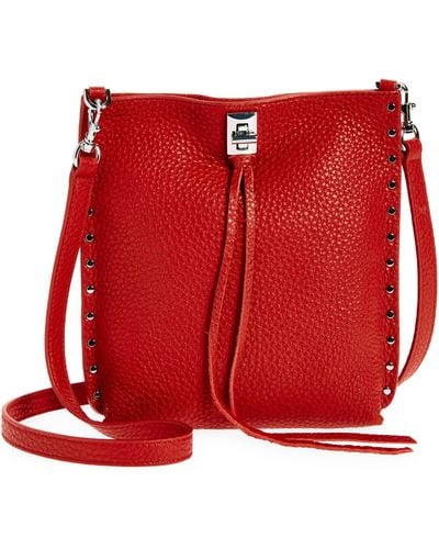 Rebecca Minkoff Darren North/south Leather Crossbody Bag - Red