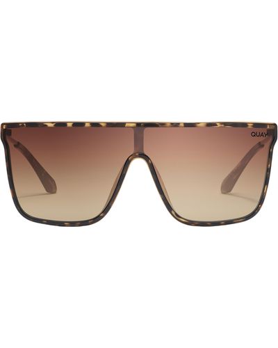 Quay Nightfall Remixed Polarized Shield Sunglasses - Brown