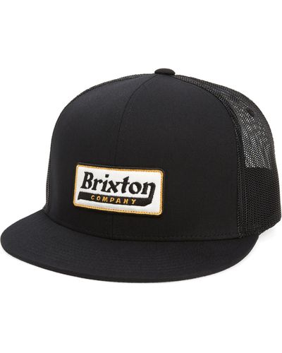 Brixton Steadfast Mesh Snapback Hat - Black