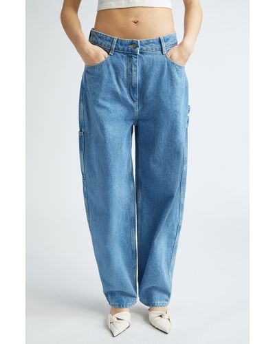 Saks Potts Helle Organic Cotton Wide Leg Jeans - Blue