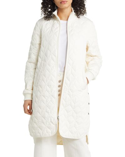 Ilse Jacobsen Isle Jacobsen Long Quilted Jacket - White