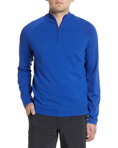 Brady Engineered Half Zip Pullover - Blue