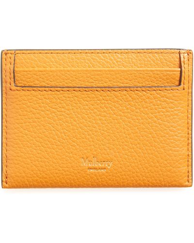 Mulberry Leather Card Case - Orange