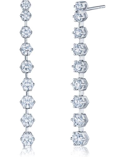 Kwiat Starry Night Diamond Linear Drop Earrings - White