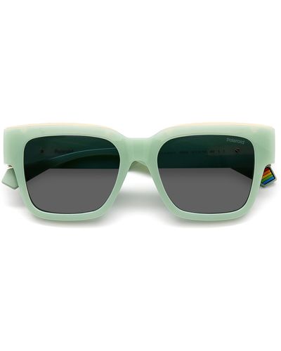Polaroid 52mm Polarized Square Sunglasses - Green
