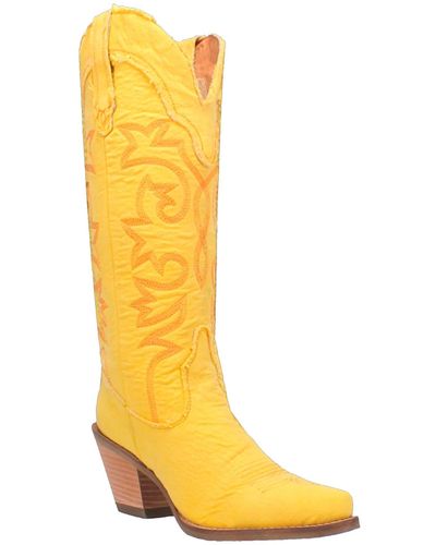 Dingo Texas Tornado Knee High Western Boot - Yellow