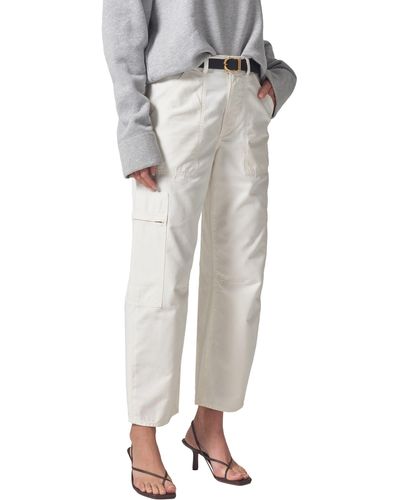 Citizens of Humanity Marcelle Low Rise Barrel Cargo Pants - Gray