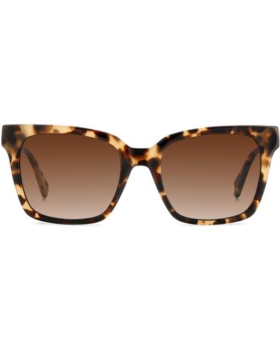 Kate Spade Harlow Gs 55mm Gradient Polarized Square Sunglasses - Brown