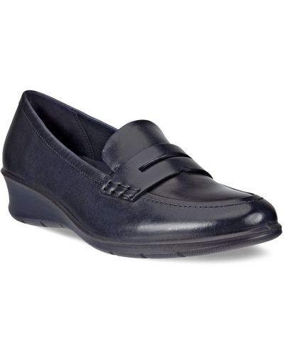 Ecco Felicia Wedge Penny Loafer - Blue