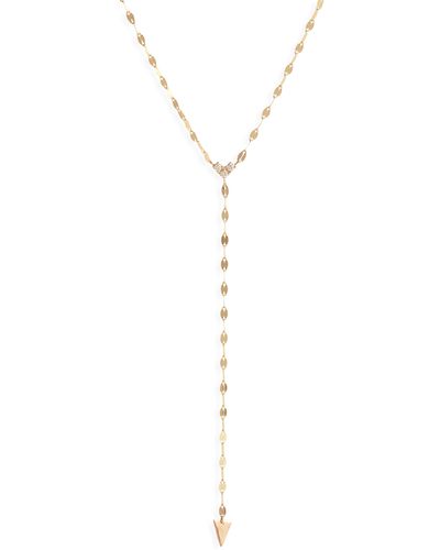 Lana Jewelry Vista Solo Cluster Diamond Y Necklace - Blue