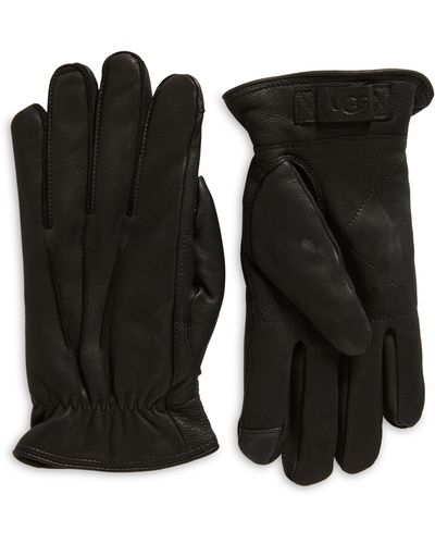 UGG ugg(r) 3 Point Leather Gloves - Black