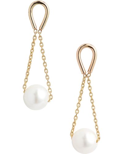 POPPY FINCH Hourglass Cultured Pearl Drop Earrings - Multicolor
