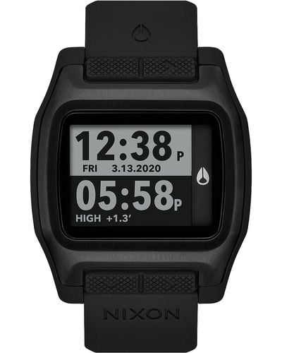 Nixon High Tide Digital Silicone Strap Watch - Black