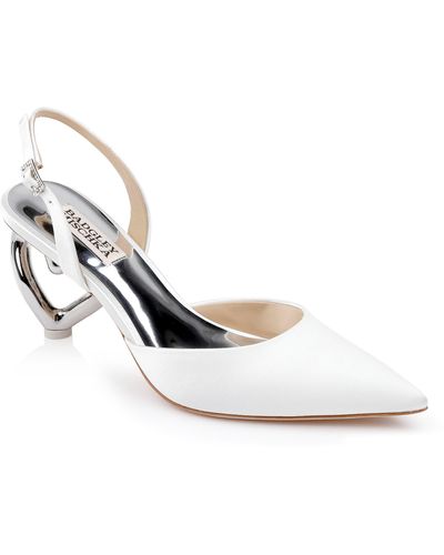 Badgley Mischka Lucille Slingback Pointed Toe Pump - White