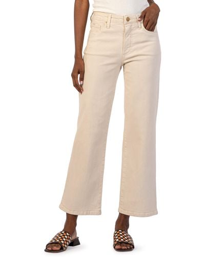 Kut From The Kloth Fab Ab High Waist Wide Leg Jeans - Natural