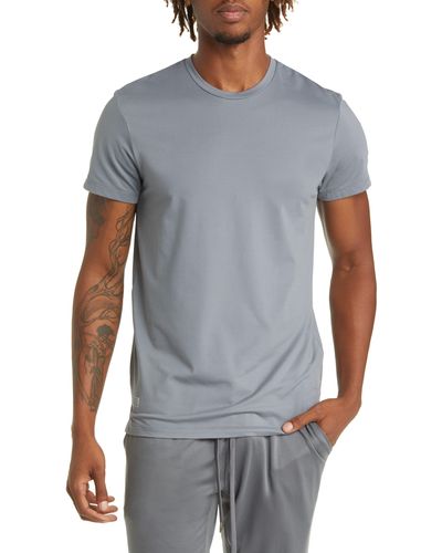 BARBELL APPAREL Split Hem T-shirt - Gray