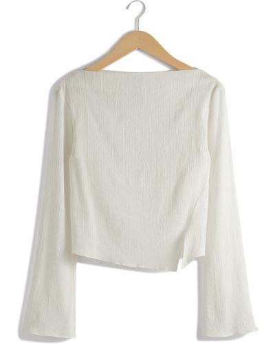 & Other Stories & Boat Neck Top - White