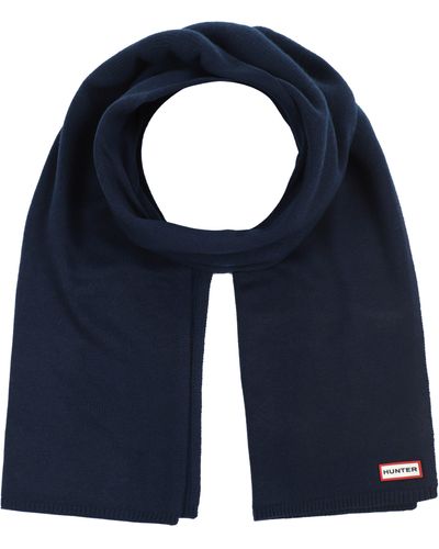 HUNTER Play Essential Recycled Polyester Blend Scarf - Blue